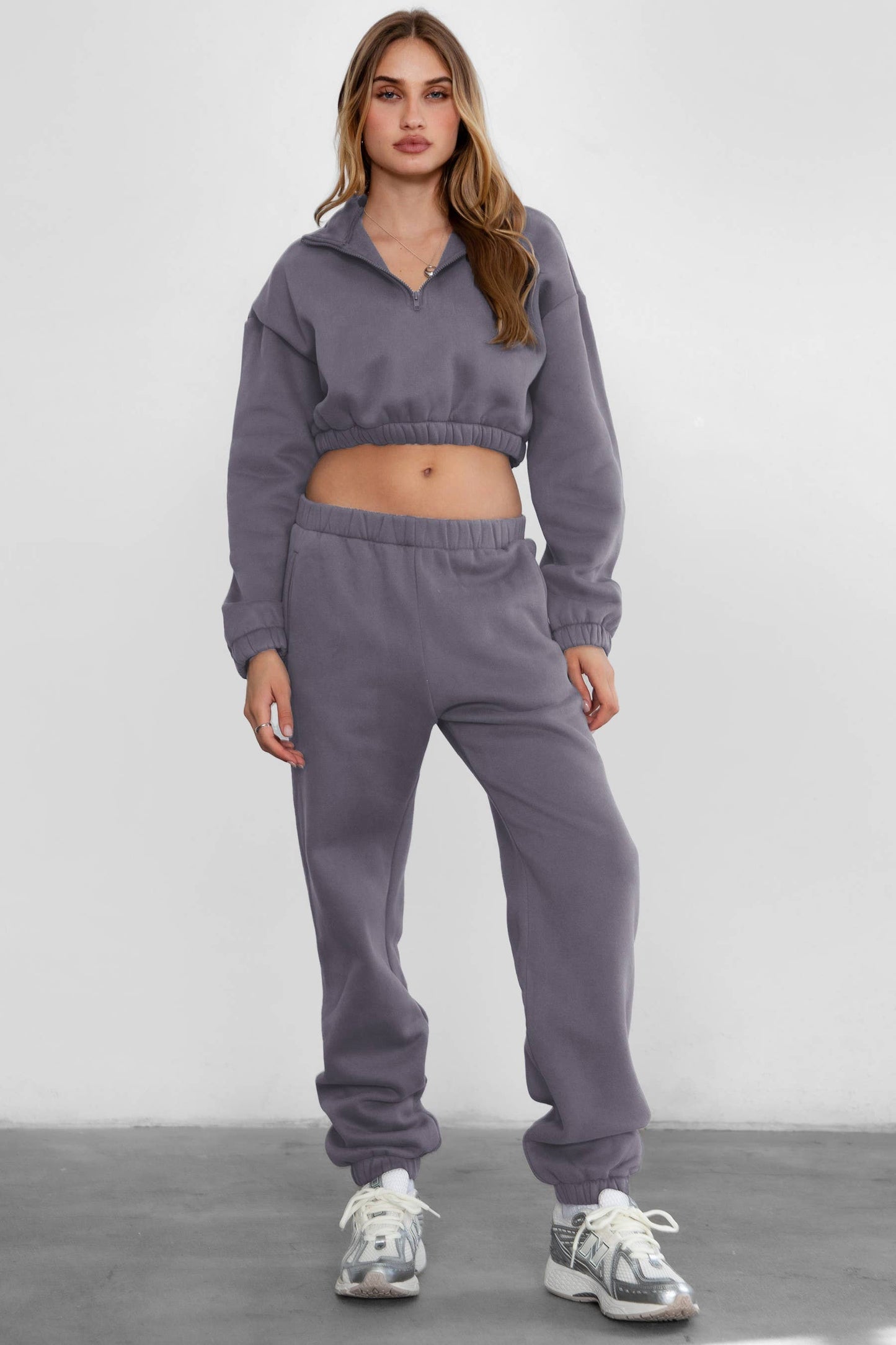 DOVE  Plush Fleece Lounge High Waist Sweatpants With Pockets