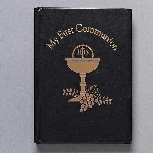 5"H Black with Gold Chalice Book Communion