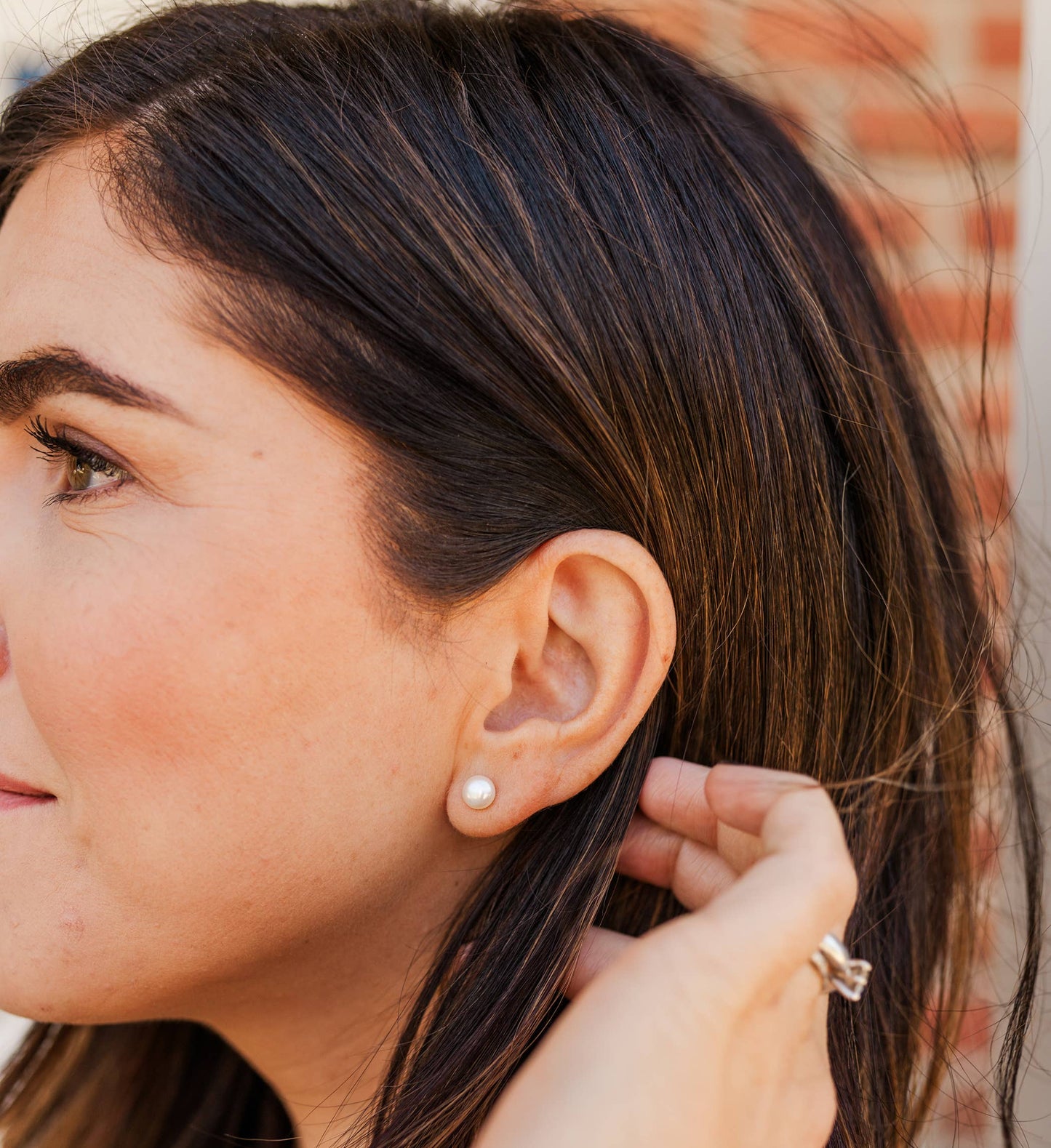 Sterling Silver Screw-Back Pearl Earrings