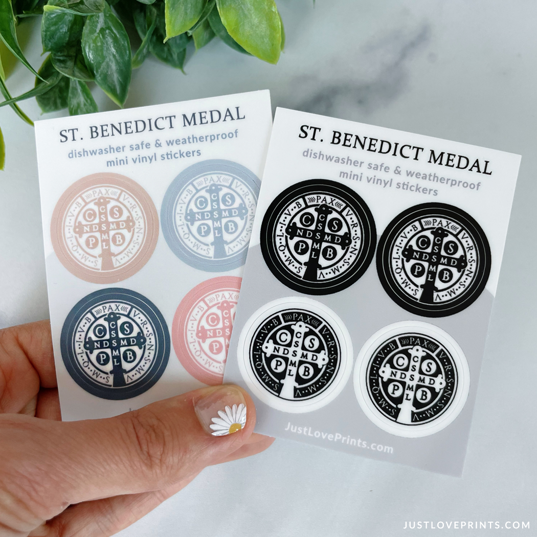 Mini St. Benedict Medal Sticker Sheet