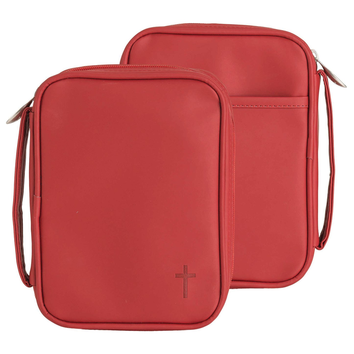 Compact Red Vinyl Bible Cover