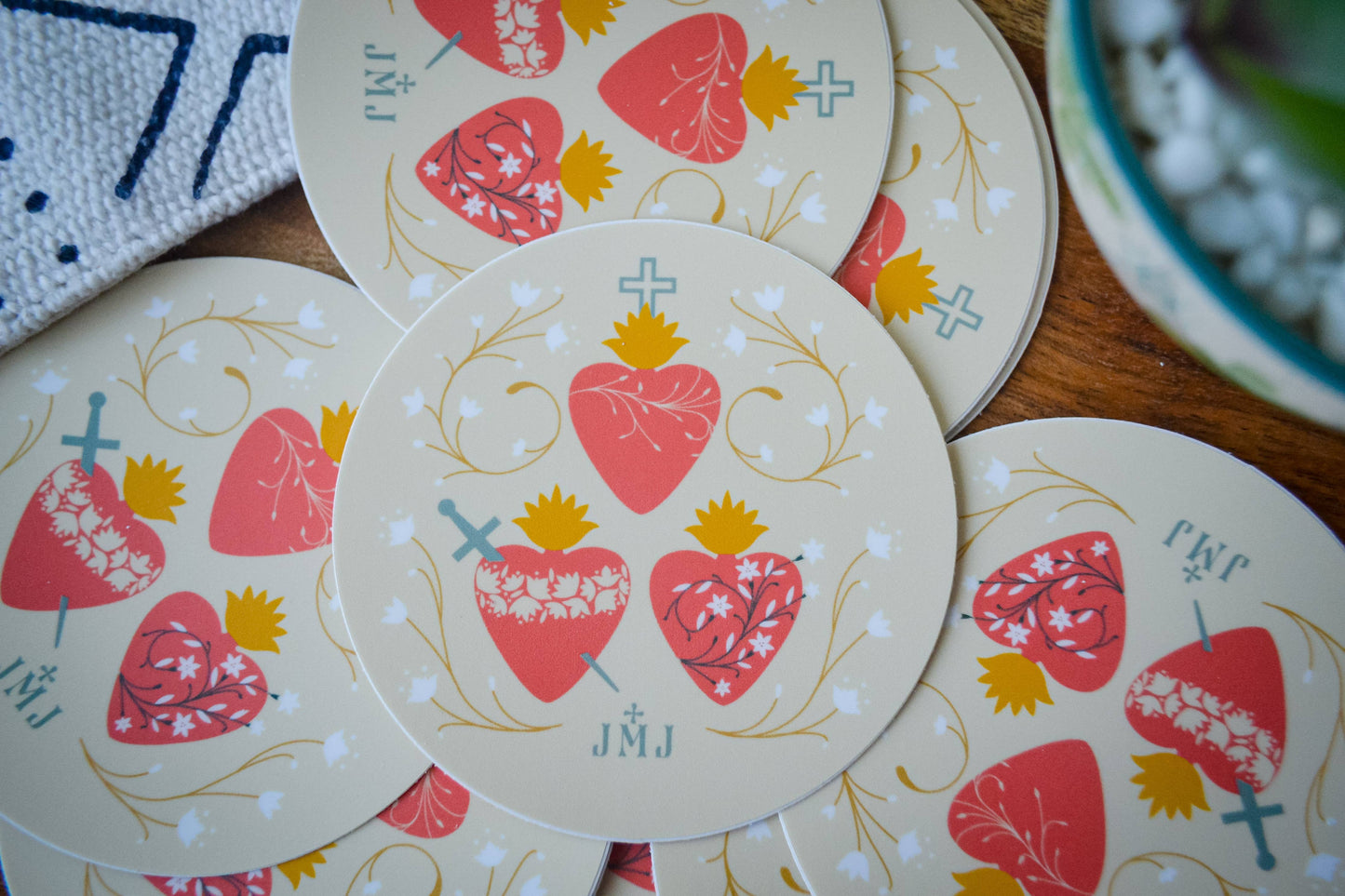 Three Holy Hearts Sticker