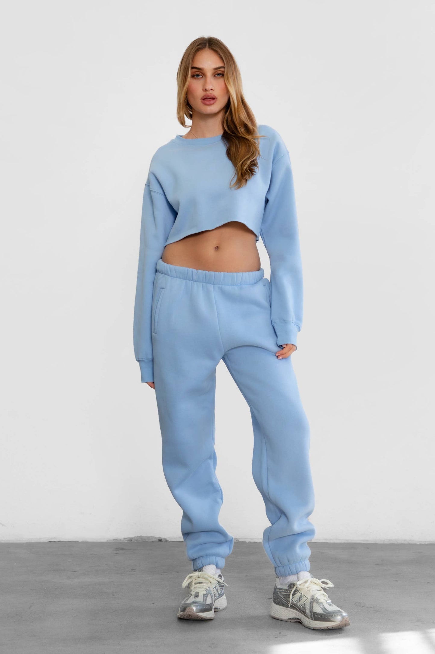 DOVE  Plush Fleece Lounge High Waist Sweatpants With Pockets