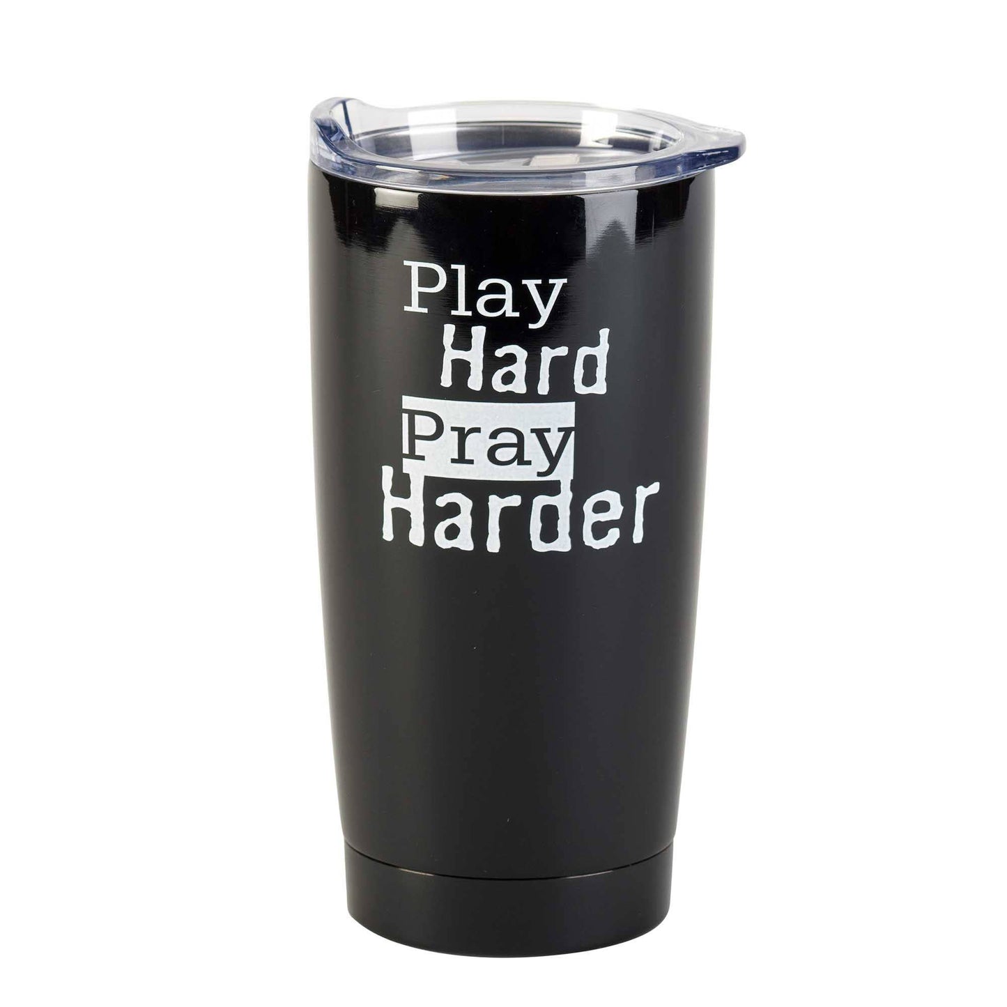 BASEBALL PLAY HARD PRAY TUMBLER 20OZ