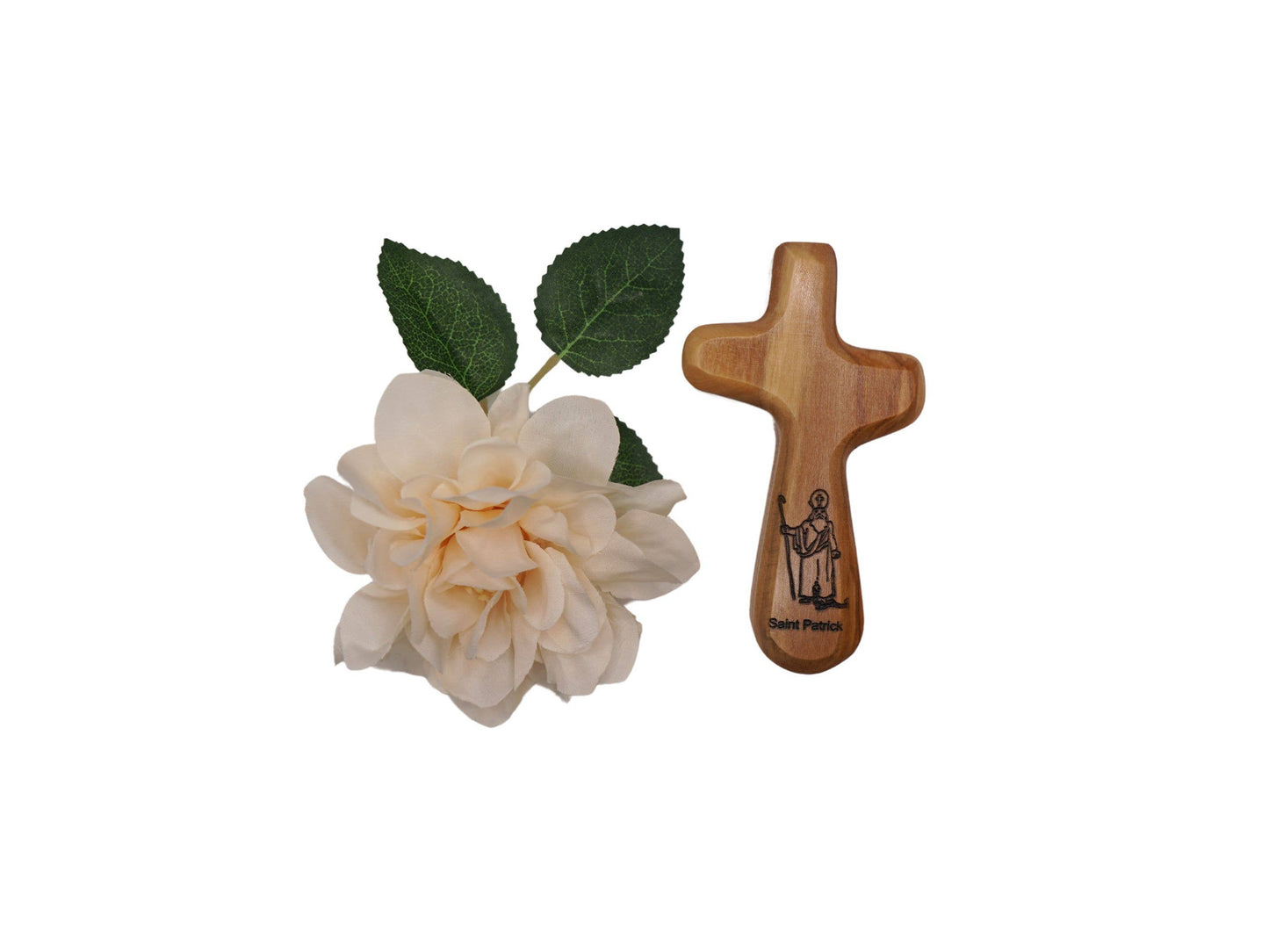 Saint Patrick - Engraved Holding Cross