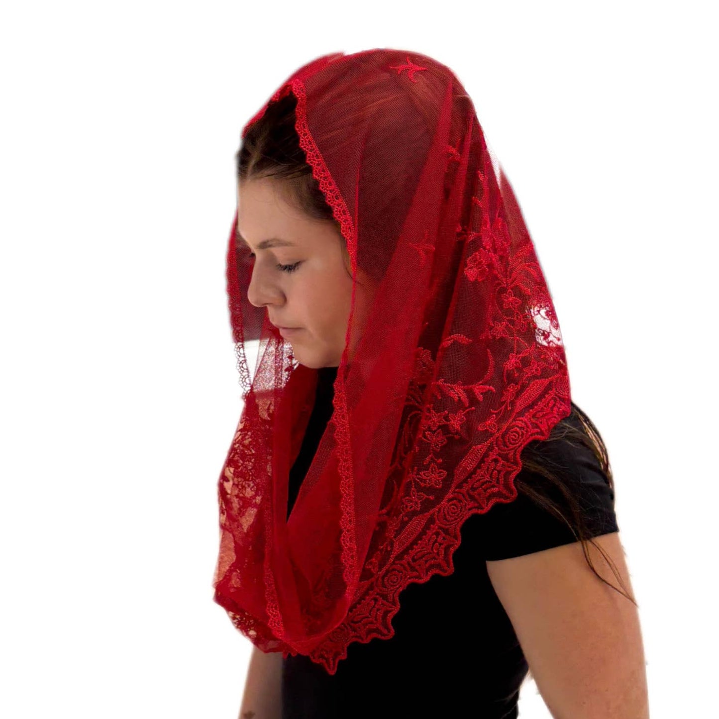 St. Veronica Infinity Veil - RED