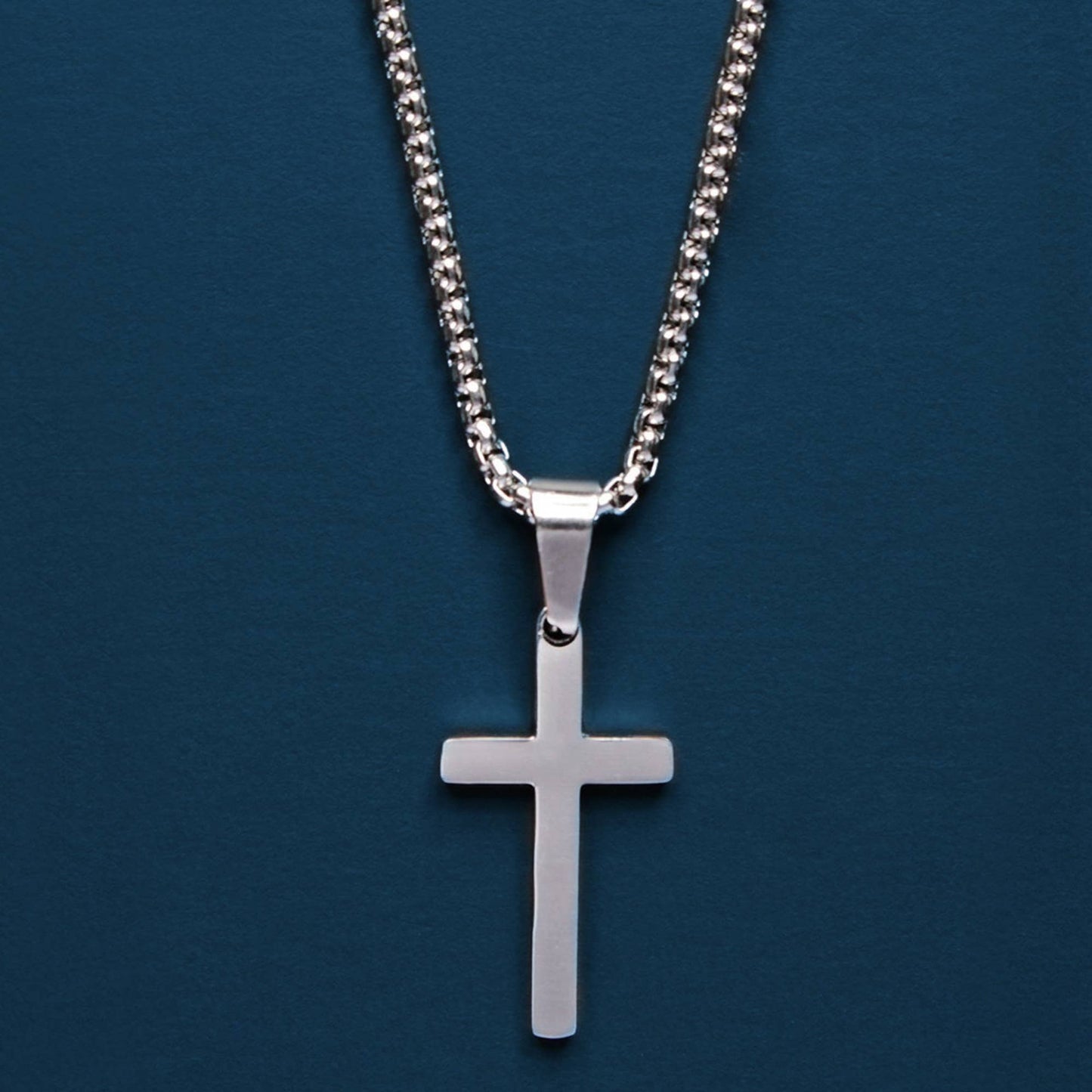 Medium Cross Stainless Steel Men's Necklace