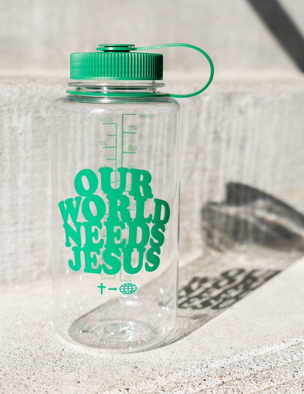 Our World Needs Jesus Water Bottle