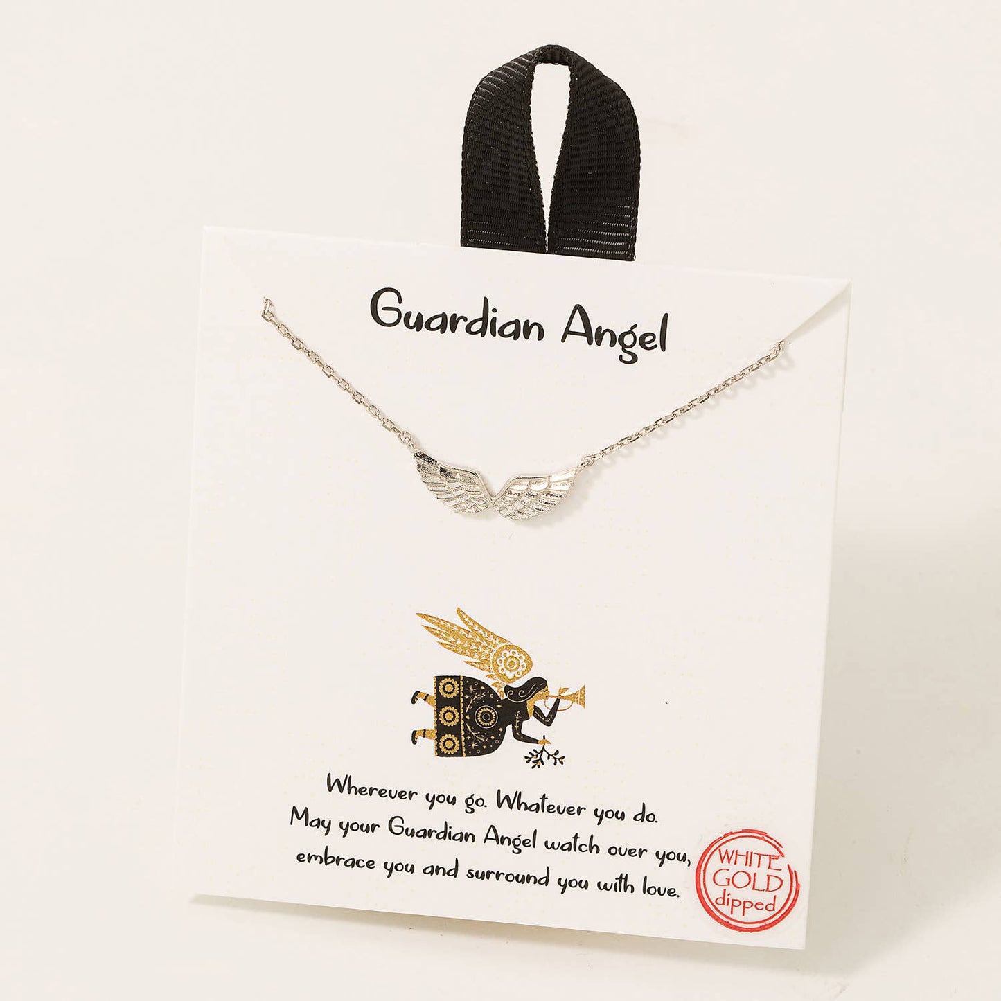 Guardian Angel Wings Pendant Necklace