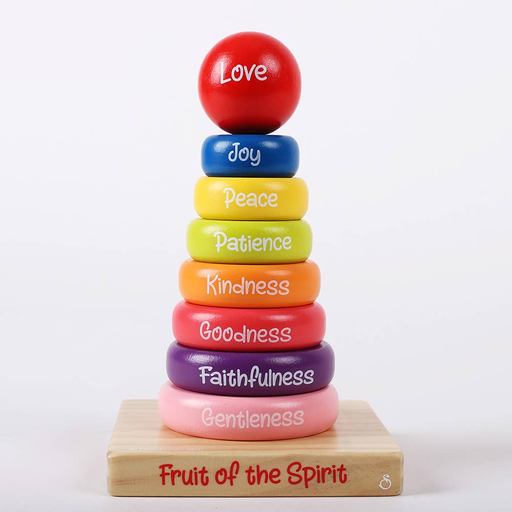 Wooden Puzzle - Stacking Rings - Fruit of the Spirit