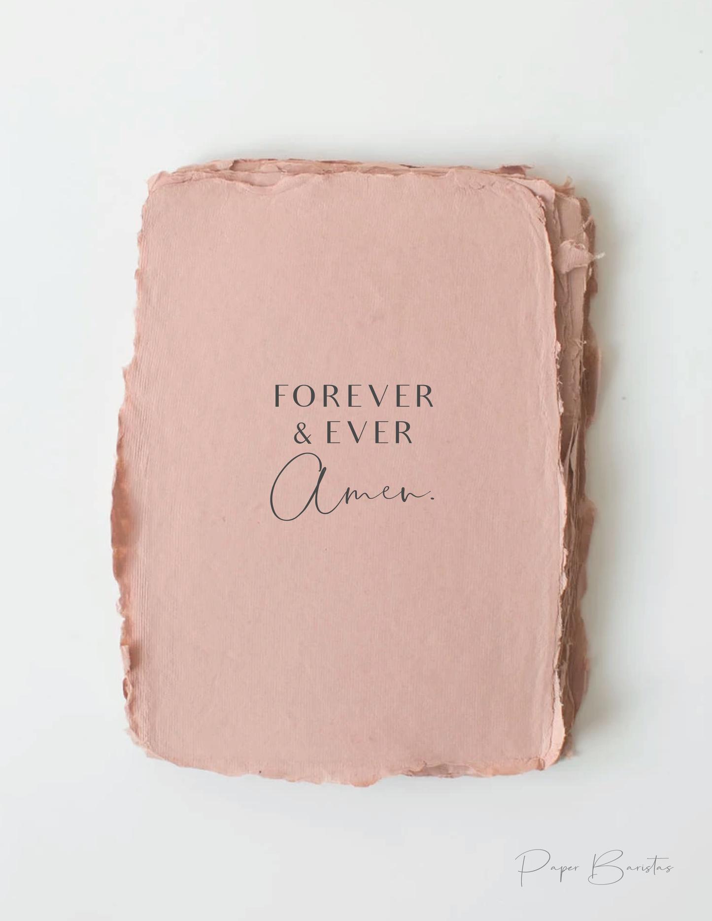 "Forever + Ever. Amen" Religious Wedding Greeting Card