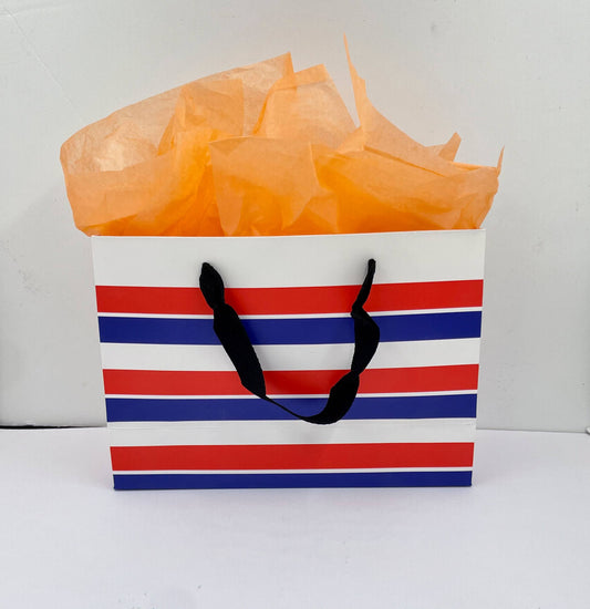 20pcs,4 sizes blue&white&red stripes gift bag