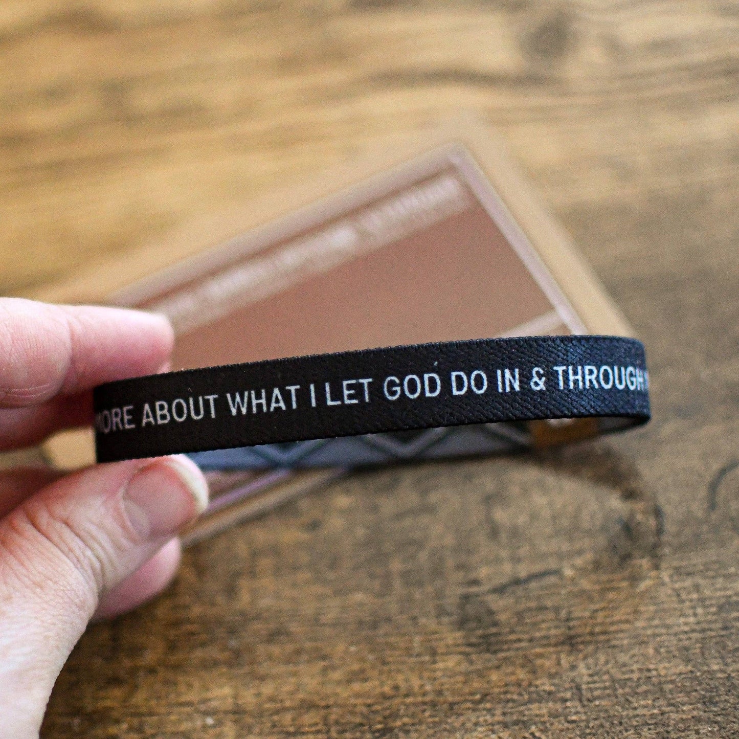 Life is About God Black Elastic XL Wristband