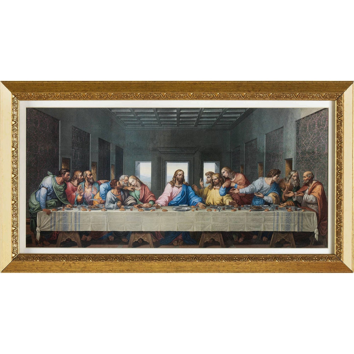 Framed Wall Art The Last Supper Gold