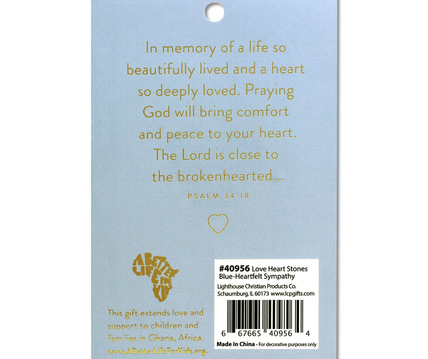 LCP Heart Stone Card Heartfelt Sympathy