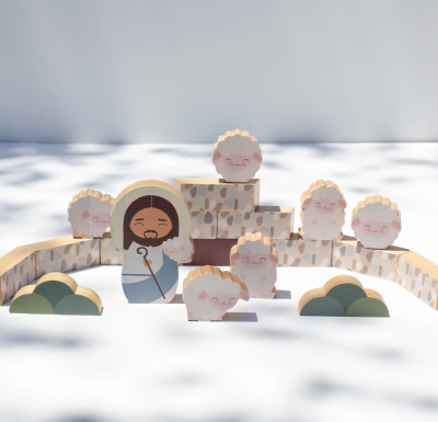 Jesus the Good Shepherd Wooden Playset