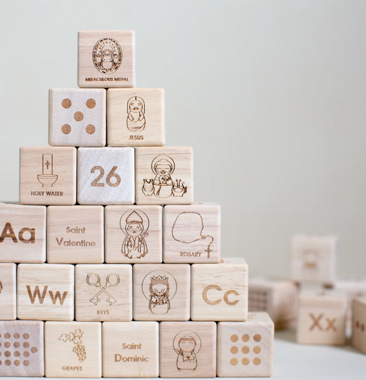 Catholic ABC Alphabet Blocks