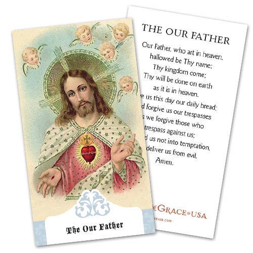 Our Father Prayer Holy Card