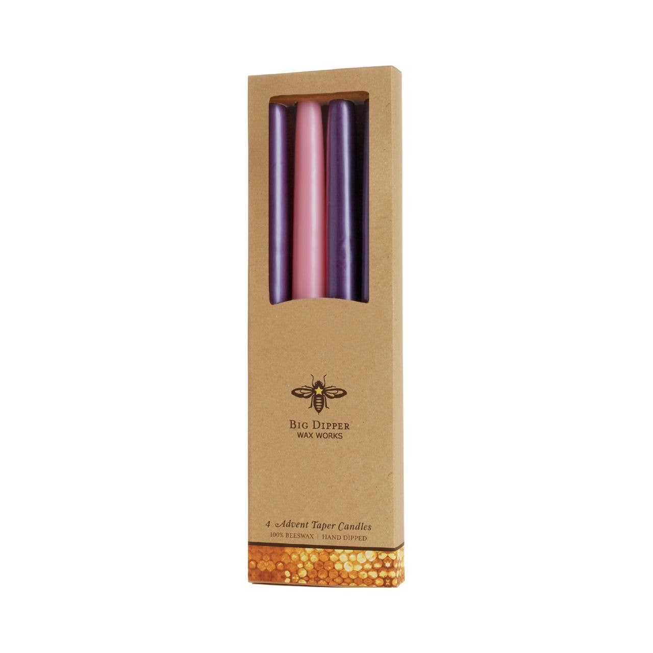 Beeswax Advent Taper Candle Set