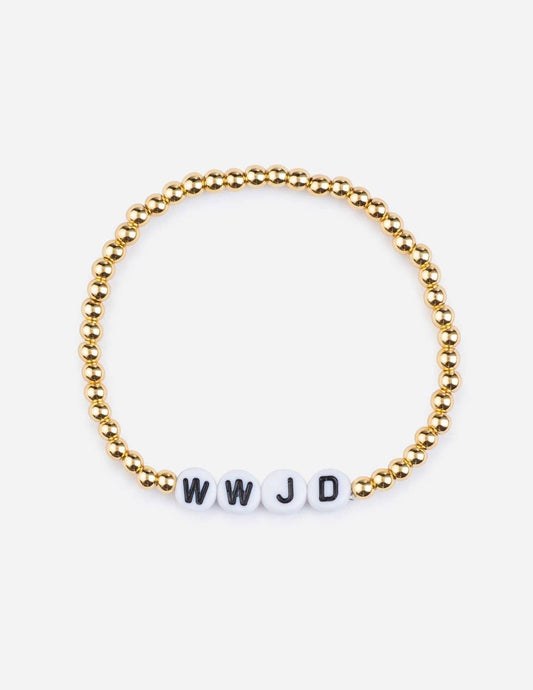 WWJD Gold Letter Bracelet