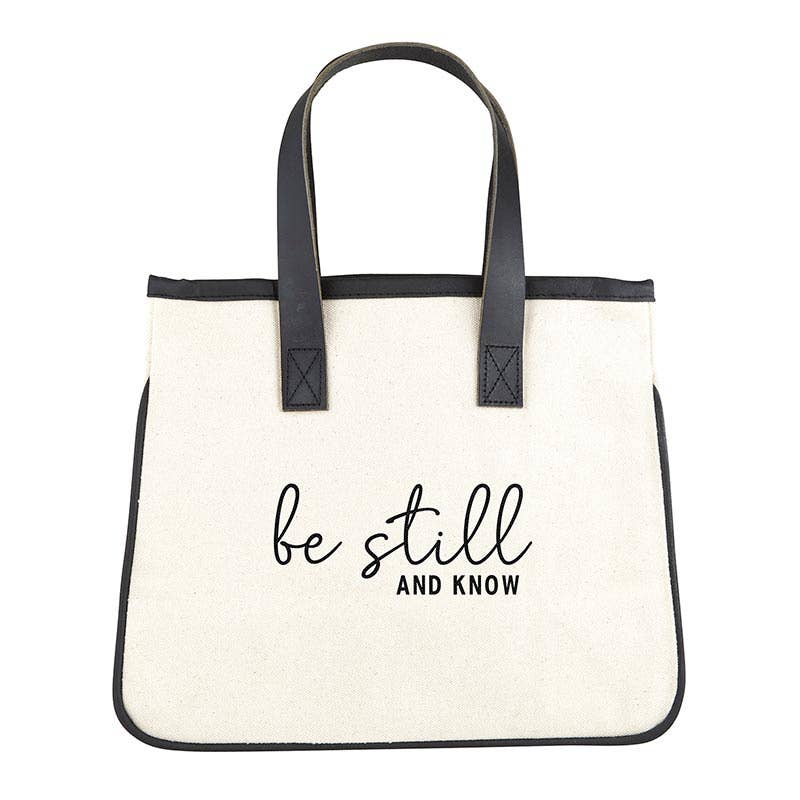 Mini Canvas Tote Bag - Be Still and Know