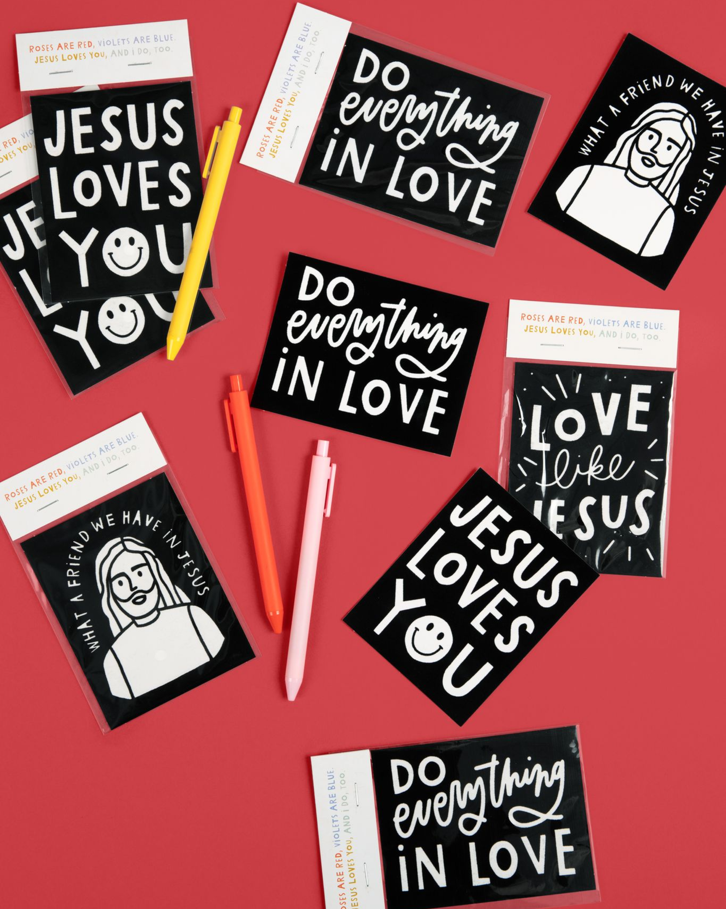 Love Like Jesus Valentine Fuzzy Coloring Cards