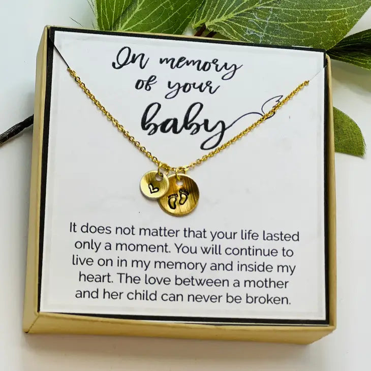 In Memory Of Your Baby Gold Necklace