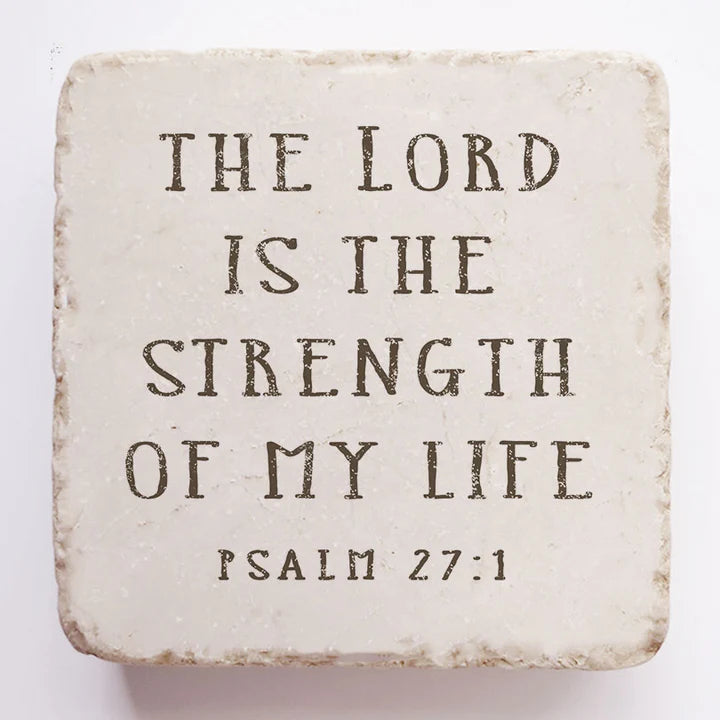 Psalm 27:1 Small Stone Block