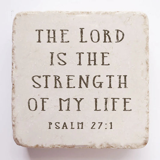Psalm 27:1 Small Stone Block