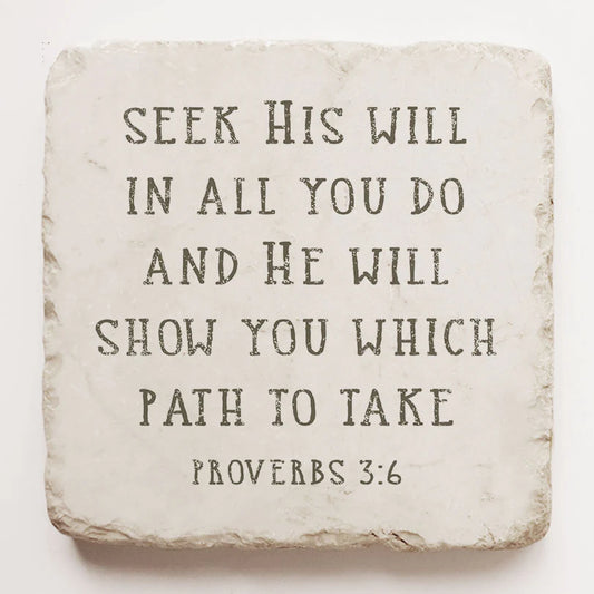Proverbs 3:6 Small Stone Block