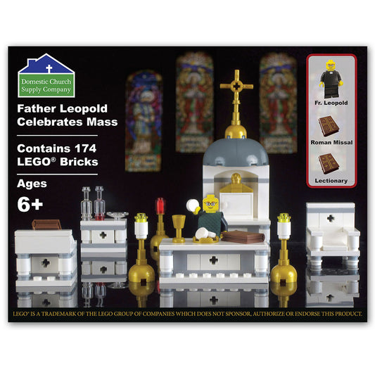 Father Leopold Celebrates Mass Religious Lego Set