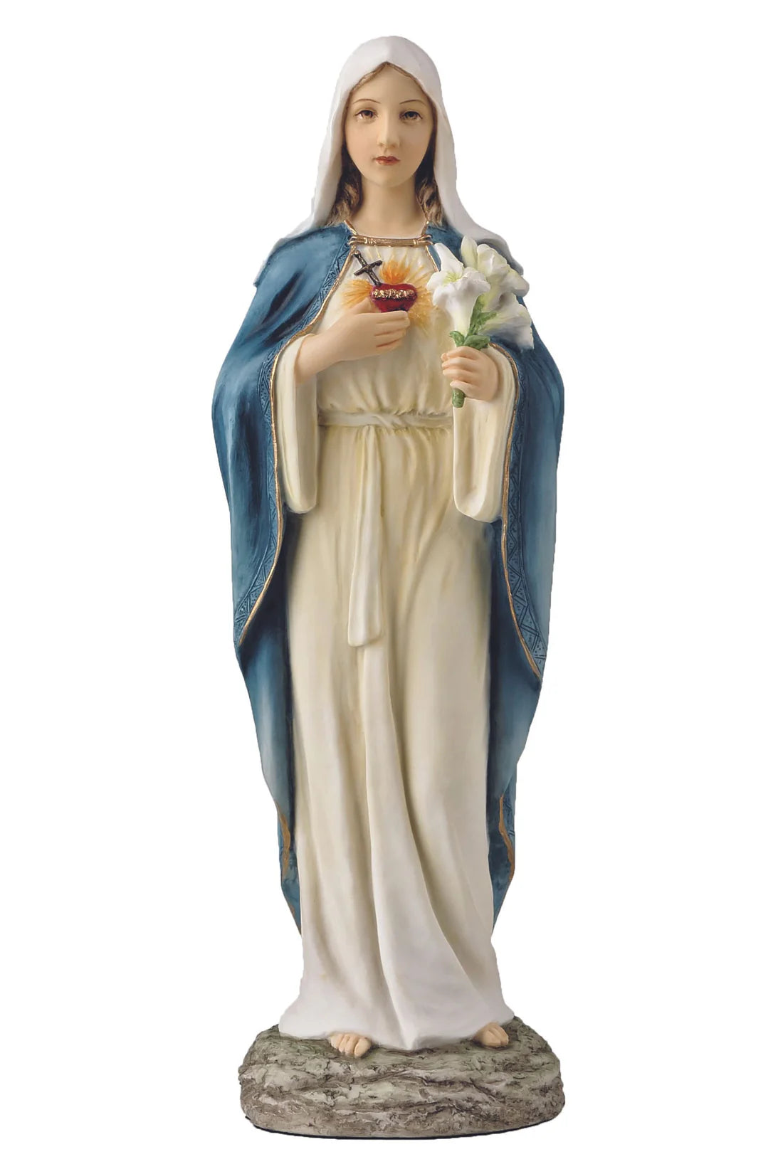 Immaculate Heart of Mary statue in fully hand-painted color 10"