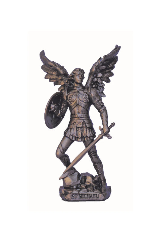 St. Michael without the Devil, Lightly Hand-Painted, Cold Cast Bronze, 4"