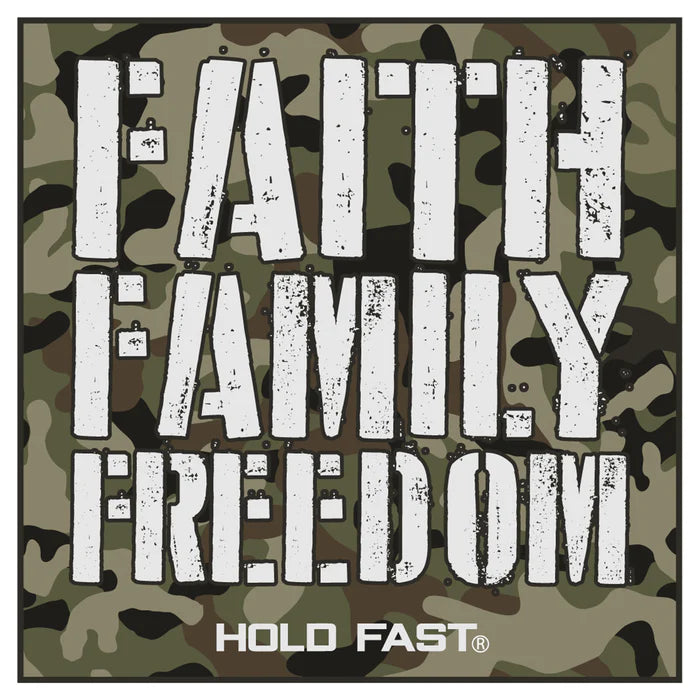 Faith Family Freedom Camo Vinyl Sticker