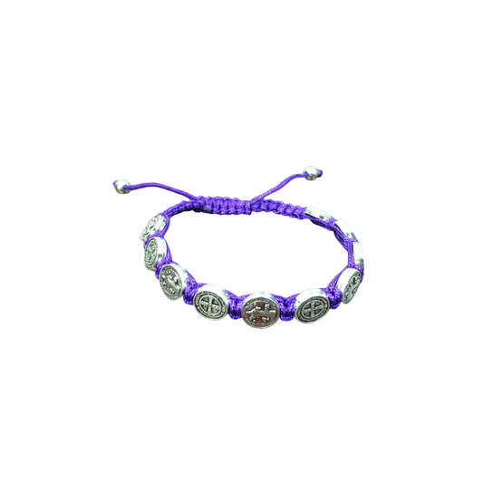 St. Benedict Purple Rosary Bracelet