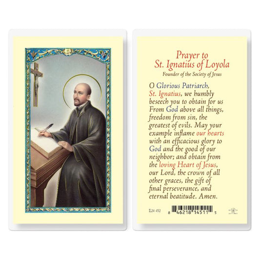 St. Ignatius Laminated Prayer Card