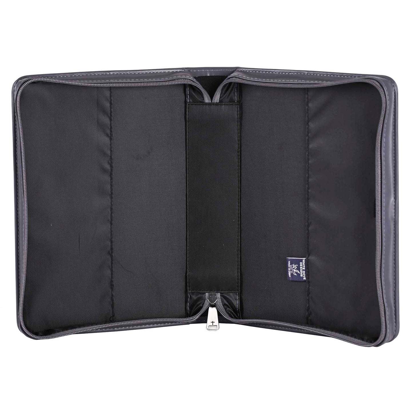 White Dove Bible Case Embossed Dove Gray XLarge