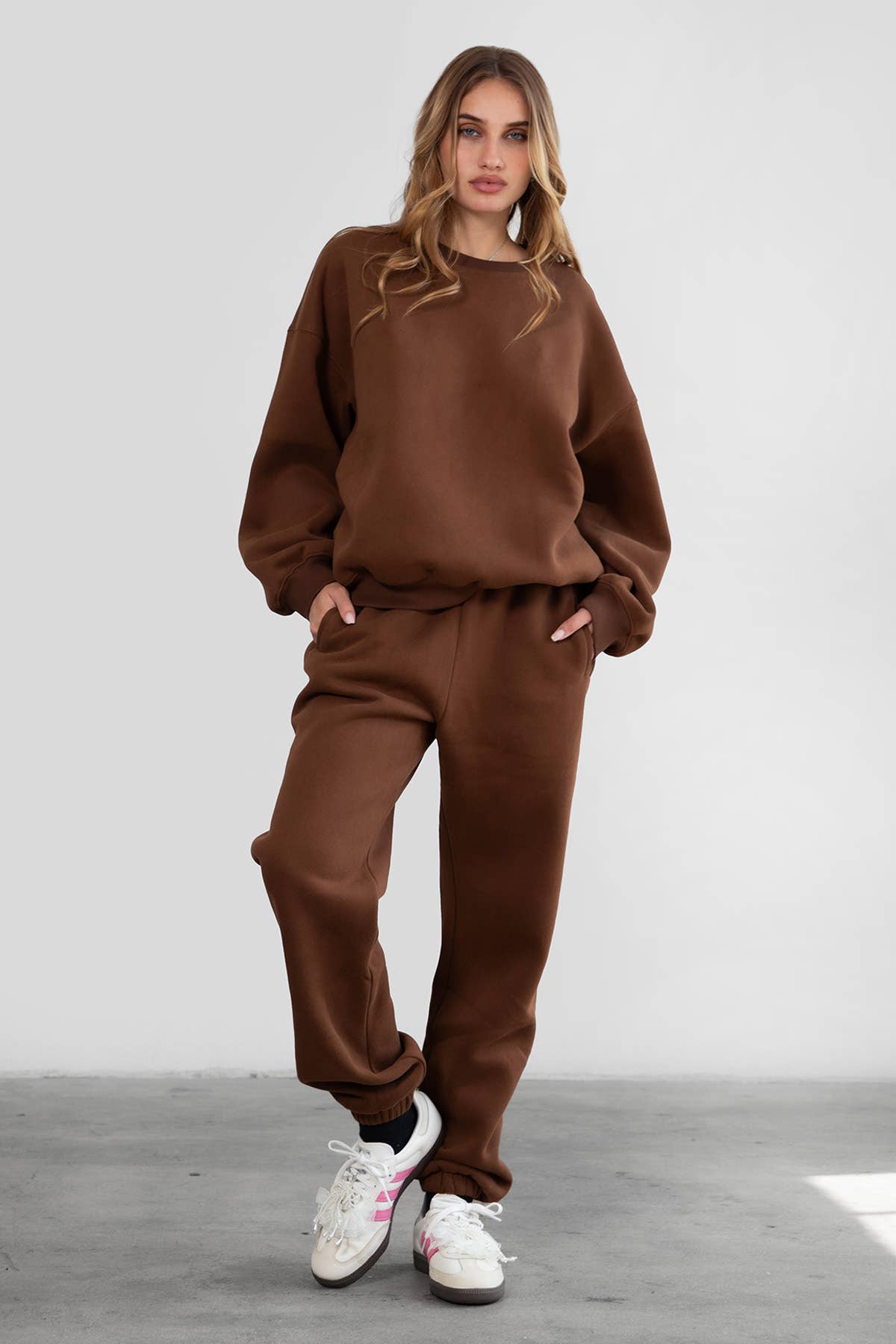 DOVE  Plush Fleece Lounge High Waist Sweatpants With Pockets