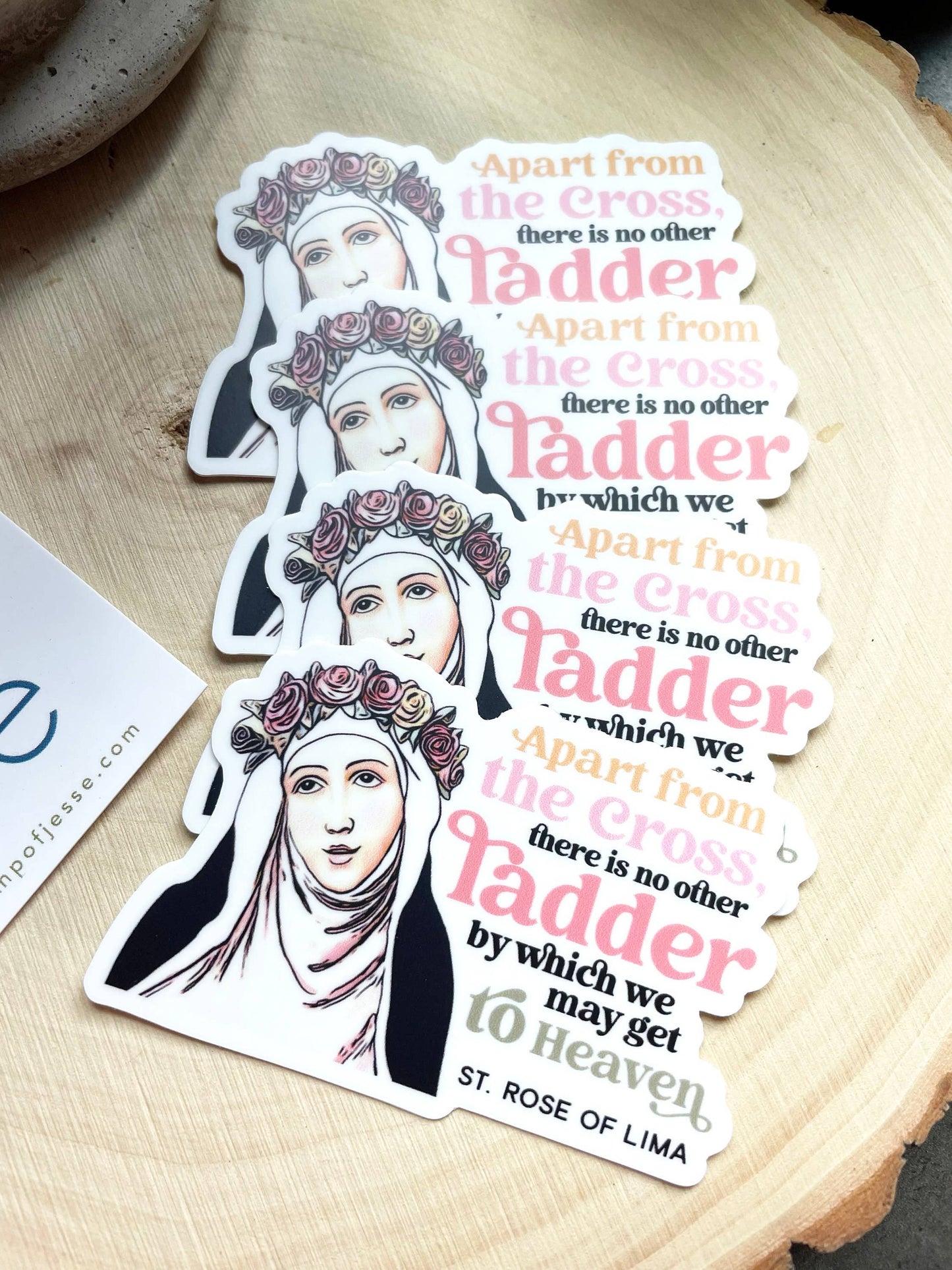 St. Rose of Lima Waterproof Catholic Sticker