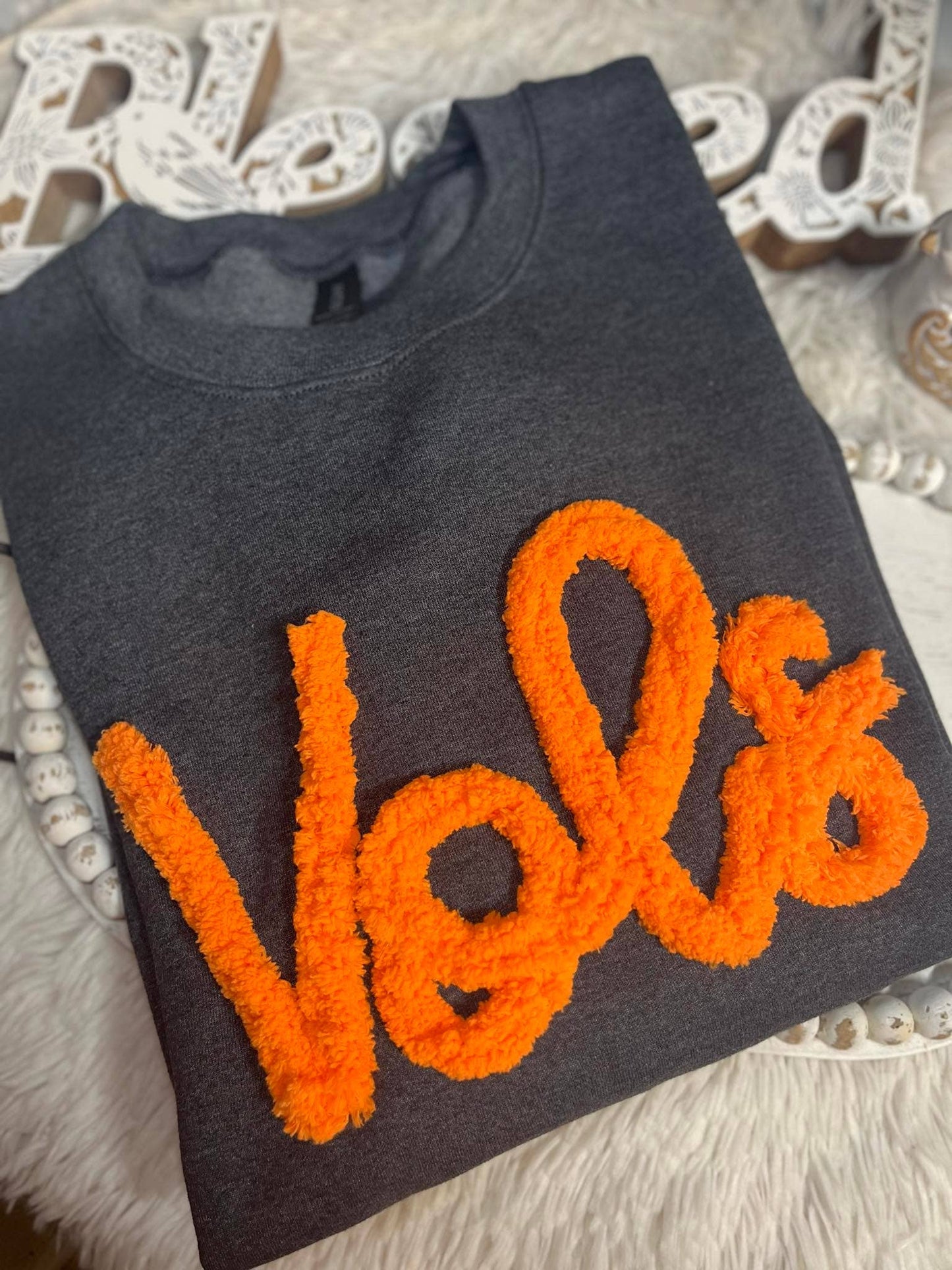 CUSTOM Team Sweatshirt with Chunky Chenille Yarn