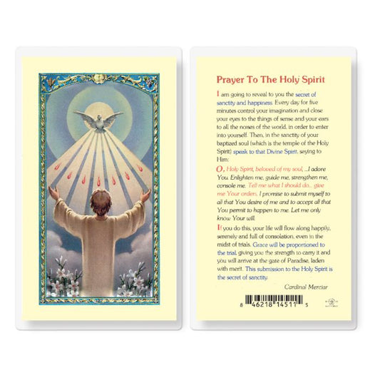 Holy Spirit Laminated Prayer Card 1