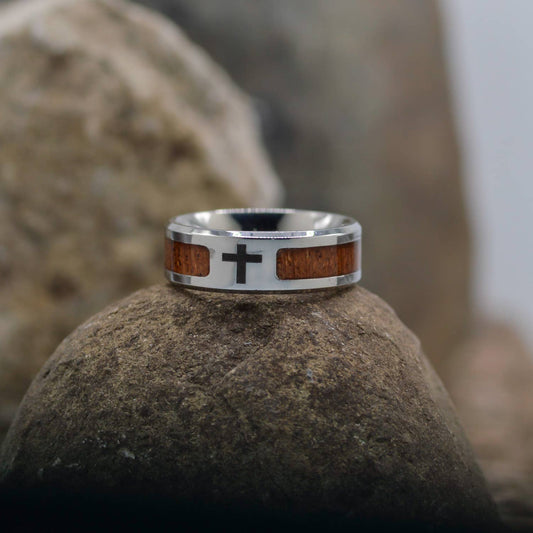 Wood/Cross Ring Size 12