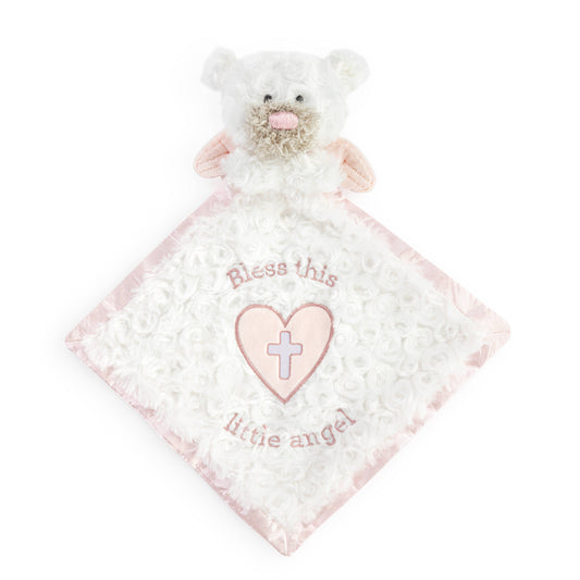 Guardian Angel Bear Blankie-Pink