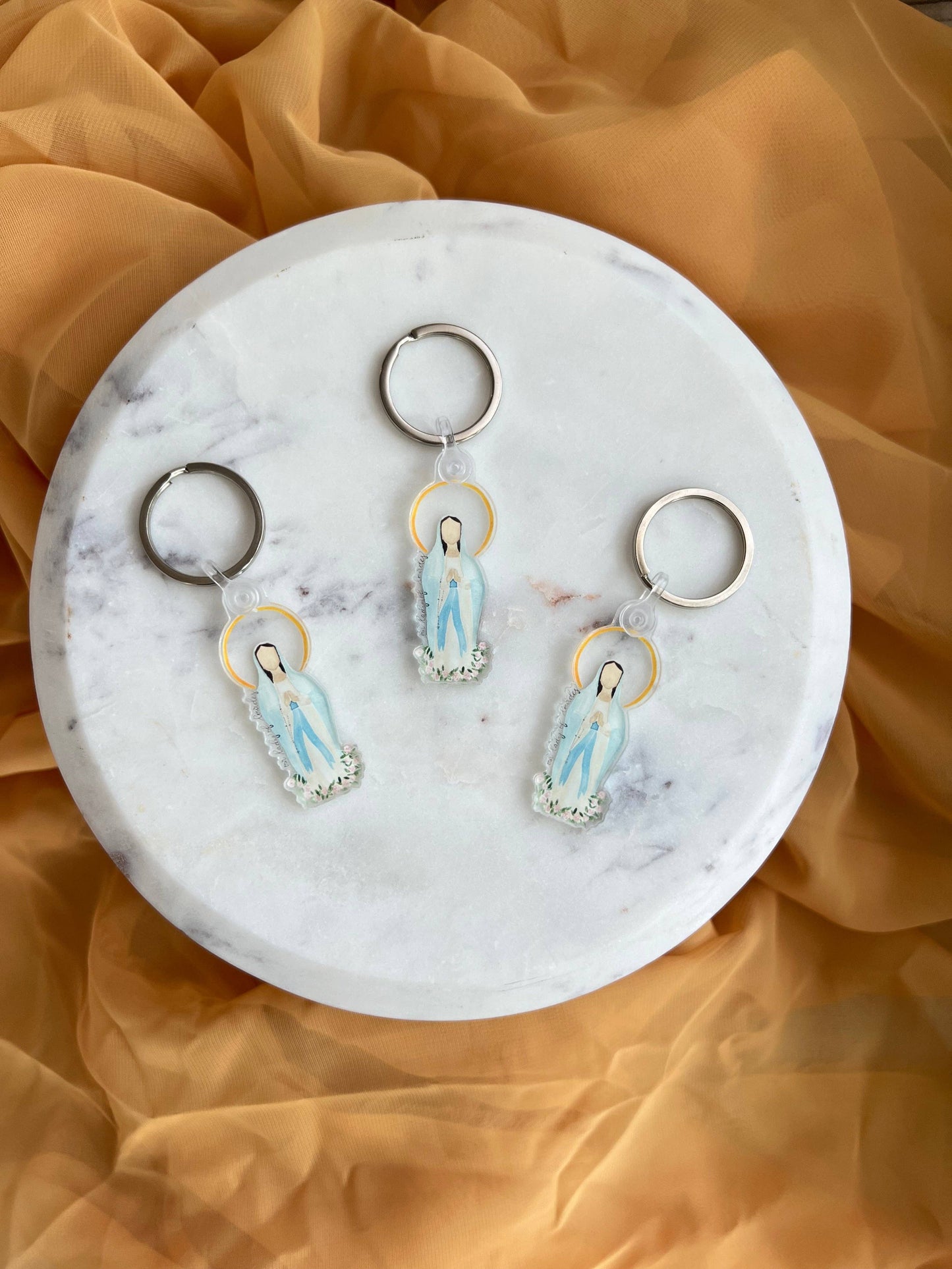 Our Lady of Lourdes Keychain