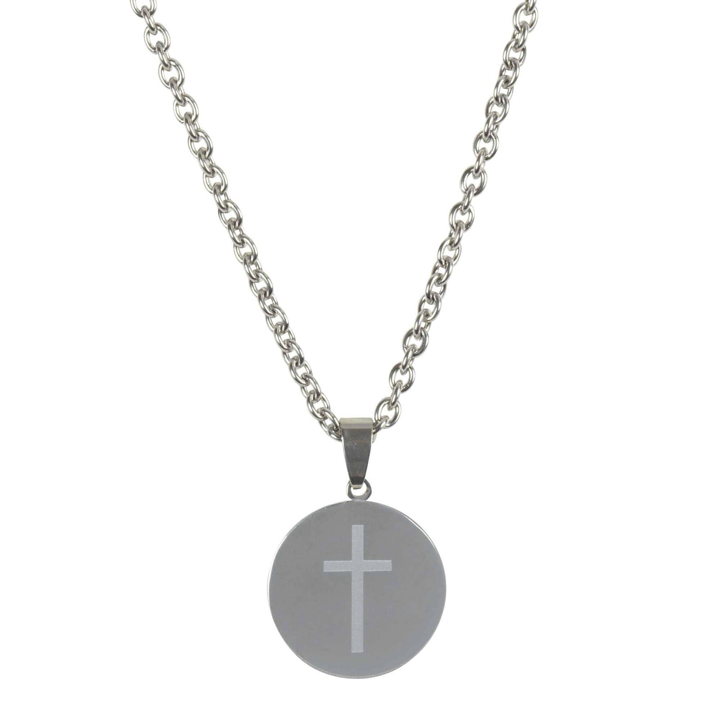 NECKLACE SOCCER PRAY HARD HIM SSTL 24"