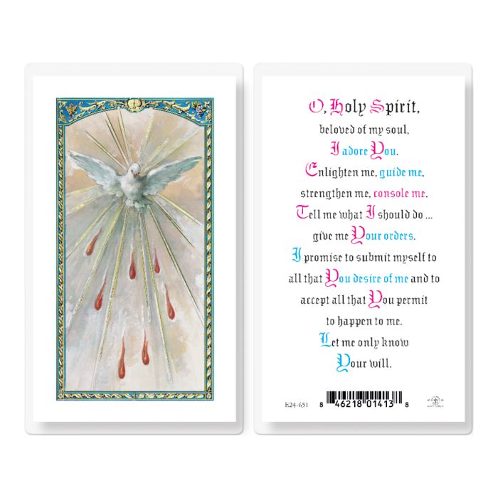 Holy Spirit Laminated Prayer Card 2