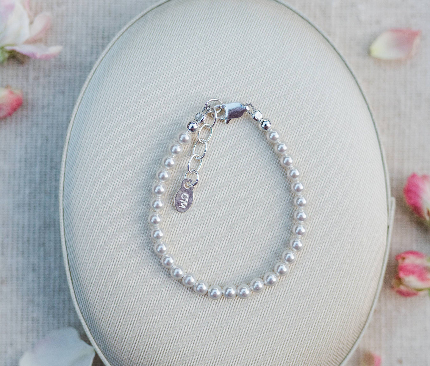 Sterling Silver Pearls Bracelet