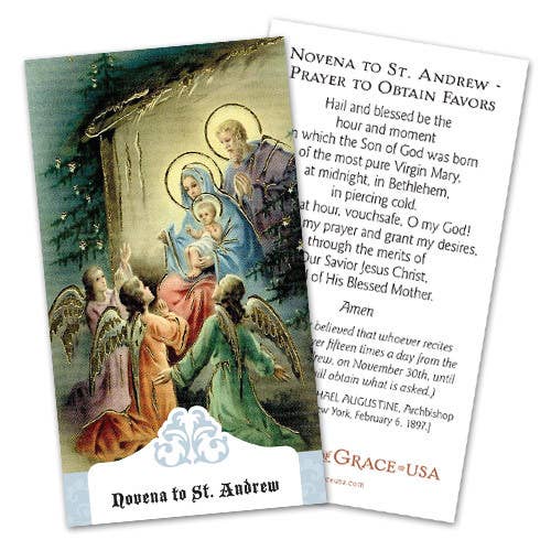 Novena to St. Andrew Holy Card