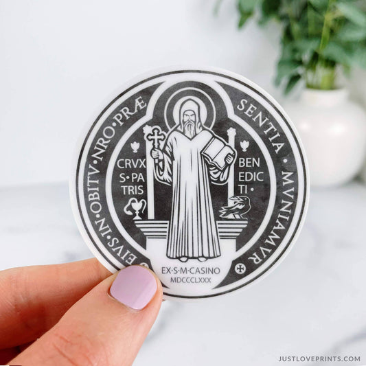 Front St. Benedict Medal Vinyl Sticker