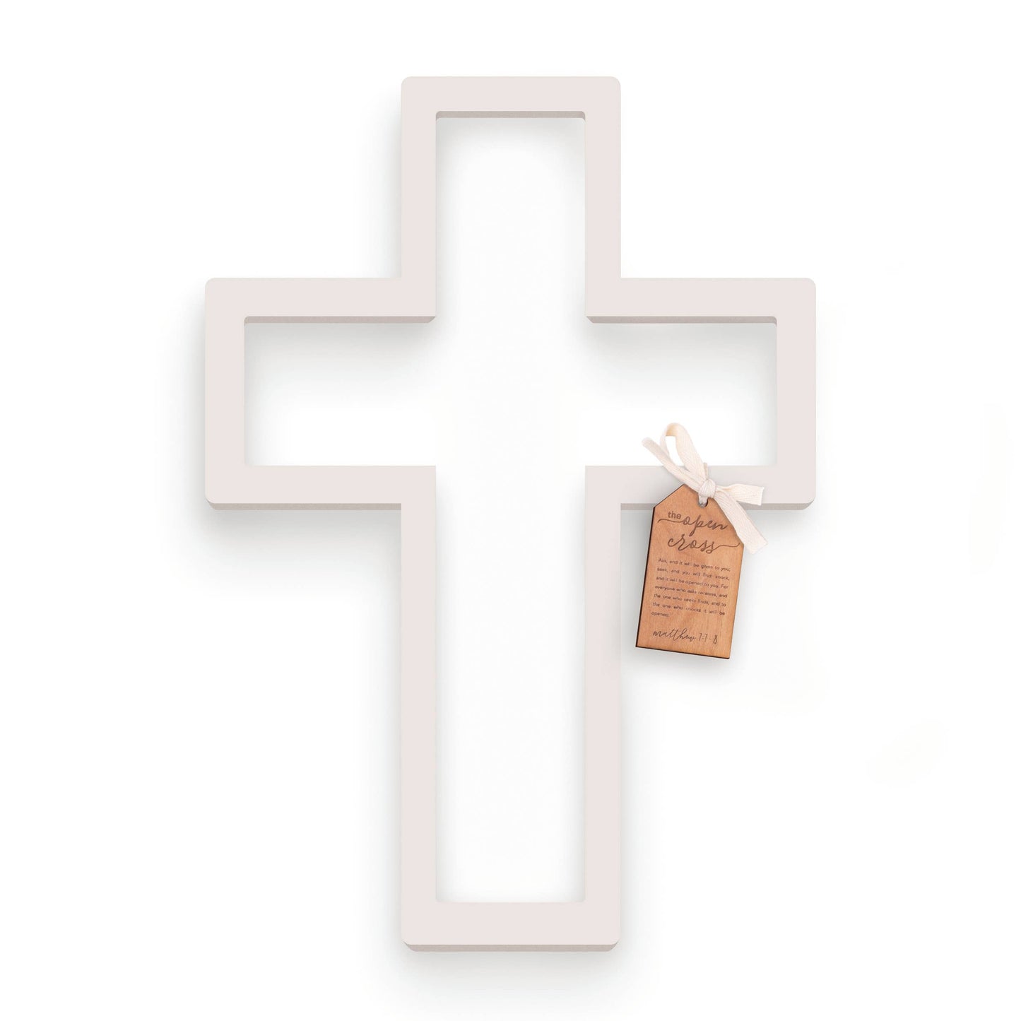 Open Cross Wall Cross (White)